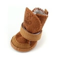 thumbnail image 3 of Warm Winter Pet Dog Boots Puppy Shoes For Small Dog Brown  SIZE XS, 3 of 3