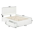 thumbnail image 2 of AFI Canyon Wood King Size Platform Bed with 2 Storage Drawers in White, 2 of 6