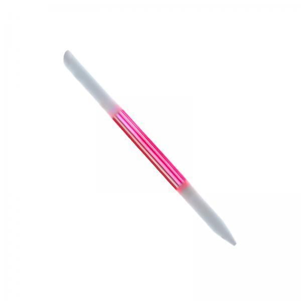 3xDual Ended Glass Cuticle Pusher Manicura Stick Tool Reutilizable Para Salones De Uñas Rosa