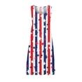 thumbnail image 4 of Mefallenssiah Mode Femmes Vacances Été Casual Impression Sans Manches Partie Plage Robe en Vrac, 4 of 5