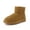 Chestnut, variant on Women's Hipster Pull-On Ankle Boots with Memory Foam - Comfortable Winter Footwear, Slip-On Suede Booties, Durable Sole.
