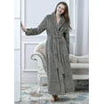 thumbnail image 2 of Peignoir Long pour Femmes en Molleton Doux et Chaud, Barobe en Peluche, Pyjama de Nuit pour Dames, Robe de Chambre, 2 of 3