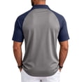thumbnail image 5 of Fabrcox Short Sleeve Polo Shirts for Men Raglan Collared Golf Shirts Men Color Block Regular Fit Casual Gym Mens Athletic Shirt M, 5 of 7