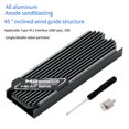 thumbnail image 1 of M2-3 M.2 SSD HeatSink M2 2280 NVMe Hard Disk Aluminum Radiator Heat Sink with Thermal Pad for SSD M.2 Desktop PC Thermal M.2 Dark Grey, 1 of 6