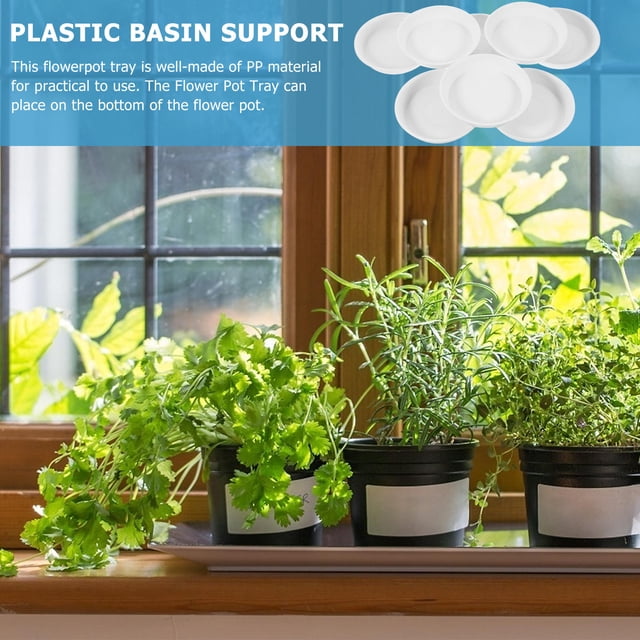 unbranded 8Ud Platos Para Plantas En Casa De Material Plástico Duradero Con Antideslizante