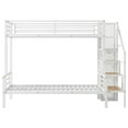thumbnail image 4 of Euroco Metal Twin over Full Bunk Bed with Wardrobe, White, 4 of 12