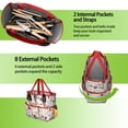 thumbnail image 6 of Garden Tool Bag,Pioneer Flower Floral Print Pattern Garden Tool Organizer,Garden Gifts,Waterproof Multi-Pocket Garden Tool Storage 11.8x5.5x11.4 Inch(Tools NOT Included), 6 of 6