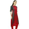 thumbnail image 3 of Phagun Womens Indian Cotton Designer Tunic Top Asymmetrical Hem Kurti Casual Wear Kurta, 3 of 7