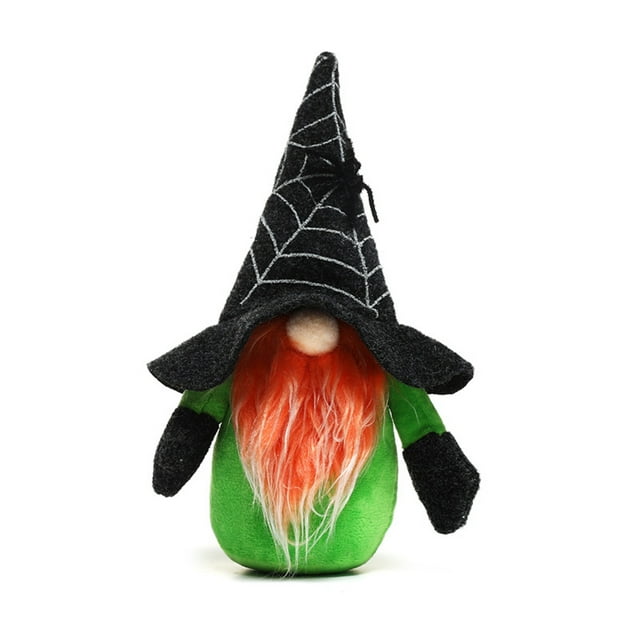 Gnomo de peluche Decoración de Halloween Adorno de escritorio Decoraciones para el hogar Horno Calcomanía Dulce Festival Accesorios Suministros Kits de decoración para fiestas patrón de bigote Inteprter HA070506-01