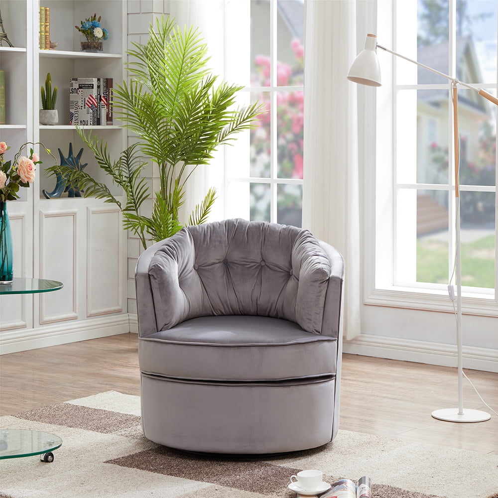 modern upholstered chair akili swivel accent chair barrel chair bedroom  armchair for hotel living room modern leisure chair silver greypinkblue
