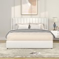 thumbnail image 2 of Mikeor Furniture Anda Patented 2-Drawers Storage Bed Queen Size Ivory Boucle Upholstered Platform Bed, Tufted Headboard, Wooden Slat Mattress Support, No Box Spring Needed C4B197, 2 of 7