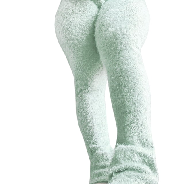 Pantalones acampanados casuales de punto de gamuza compuesta para mujer de moda