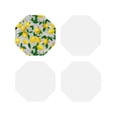 thumbnail image 2 of Kll Octagon Drink Coasters Set Of 4,Pu Leather Absorbent Coasters Set Decorative Coffee Cup Coasters Housewarming Gift For Home Decor-Lemon Seamless Pattern Oil Painting Effect, 2 of 9