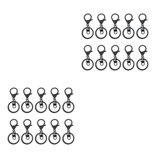 Maytalsory 10pcs Metal Carabiners Lobster Claw For Keychain - Strong And Functional Accessories For Easy Key Swimming black 2Set