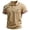 Khaki #54, variant on Evdexr Men's Independence Day Polo Shirts 4th Of July Button Down T Shirts 1776 2026 Short Sleeve Stars and Stripes Shirts Patriotic Lapel Golf Shirt Dark Gray M