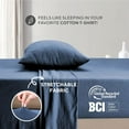 thumbnail image 2 of Sleepdown Jersey Knit Full Size Sheets 4pc|100% T-Shirt Cotton Blend Super Soft Breathable Jersey Sheets Full Size Bed | Stretchy Comfy Extra Deep Pocket All Season Jersey Full Size Bed Sheets, Denim, 2 of 8