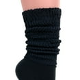 thumbnail image 2 of Lightweight Slouch Socks for Women Extra Thin Black Cotton Socks 3 Pairs Size 9-11, 2 of 4