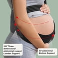thumbnail image 2 of Cinturón de soporte para abdomen de maternidad con tirantes, 1 juego, negro, mediano, 2 of 7