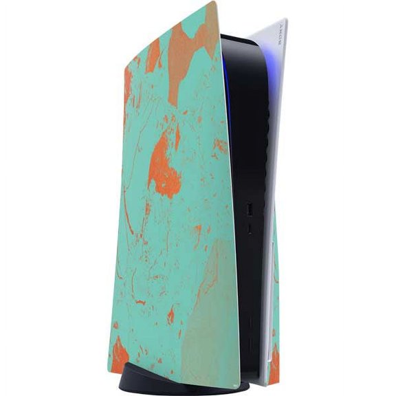 Skinit Marble Turquoise and Orange Marble PS5 Console Skin
