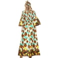 thumbnail image 2 of Sakkas Tesa Women's Off the Shoulder Top Pants Set African Ankara Print w/Pockets - 40-Multi - One Size Regular, 2 of 5