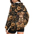 thumbnail image 2 of Garronmavis Sunflower Highland Cow Women's Zip Up Hoodies Sweatshirts Fashion Warm Hoodies for Women Oversized Sweatshirts Relaxed Stretchy Long Sleeve Sweatshirt with Pocket, 2 of 7