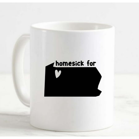 

Coffee Mug Homesick For Pennsylvania Love Home Hometown Heart Native White Cup Funny Gifts for work office him her