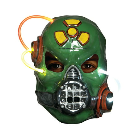 Adult's Putrid Light Up Biohazard Gas Mask Costume Accessory