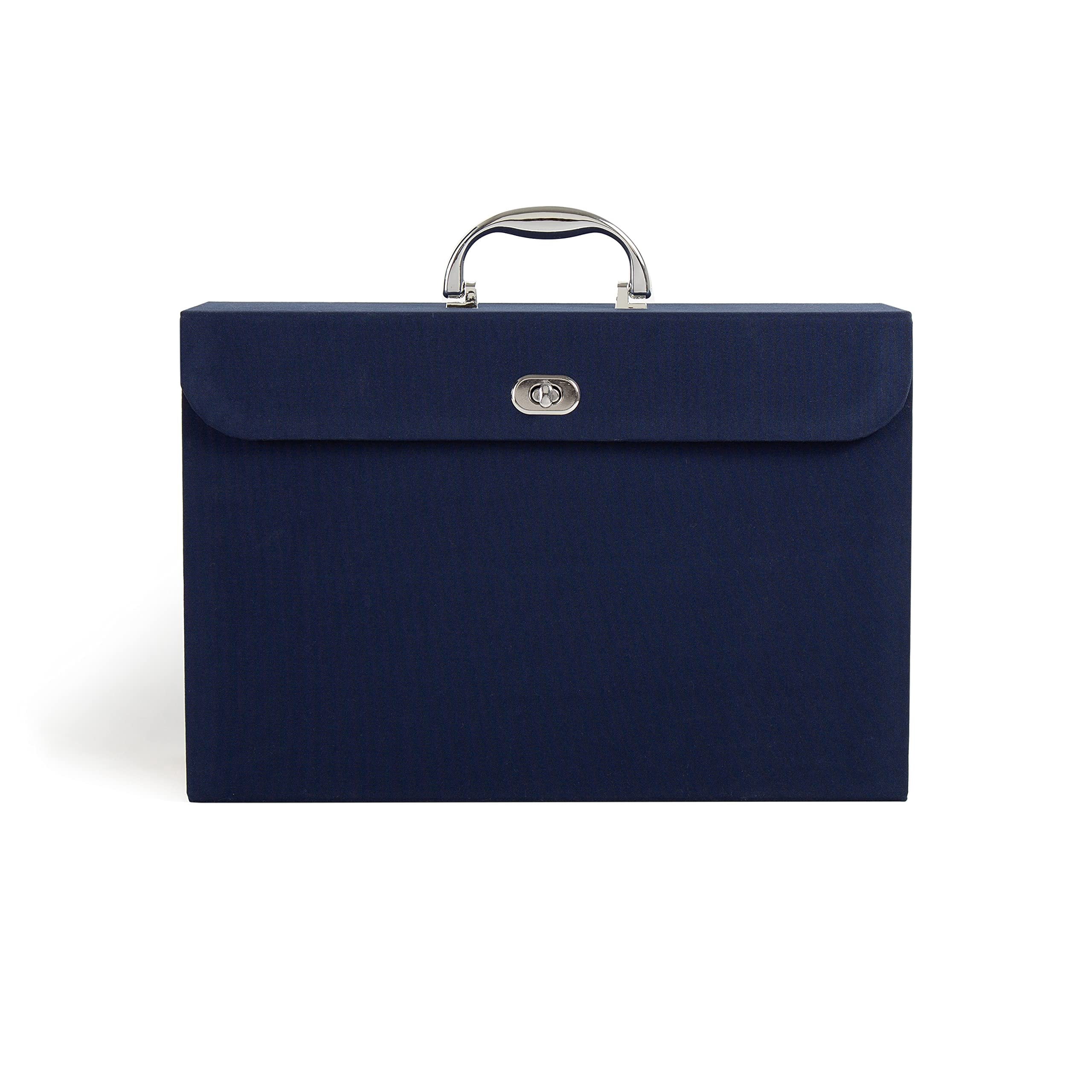 U Brands Fashion Pocket Folder Filing Kit, Navy Lush Blooms, 13 Piece