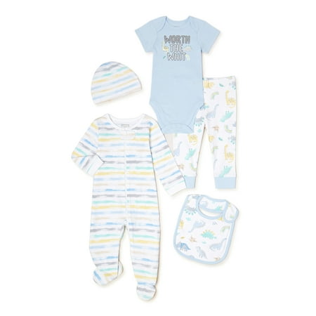 

Garanimals Newborn Baby Boy Shower Gift Set 5-Piece Newborn-6/9 Months