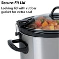 thumbnail image 4 of Open Box Crock Pot 6 Qt Cook' N Carry Portable Slow Cooker, Stainless Steel, 4 of 6