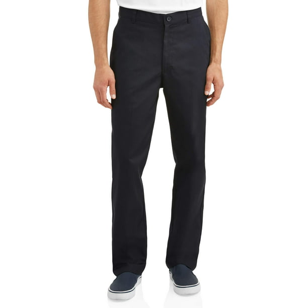 Real School Young Men's Uniform Flat Front Pant - Walmart.com