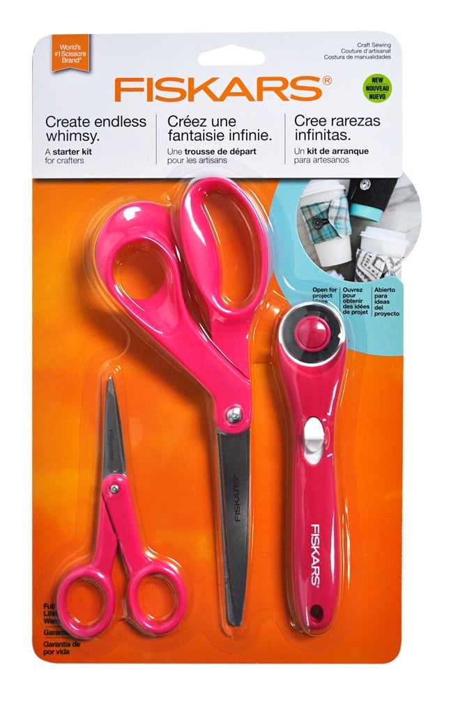Fiskars Fabric Craft Sewing Fashion Starter Set 3pcsRotary Cutter & 2