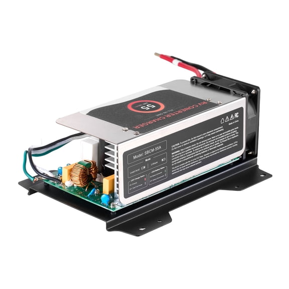 KFFKFF 55 Amp RV Power Converter with DC Main Board Assembly Replacement Unit, Multi-Stage Smart Charging for Lithium and Lead Acid Batteries, Compatible with Various Models