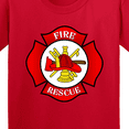 thumbnail image 4 of Inktastic Maltese Cross Firefighter Youth T-Shirt, 4 of 5
