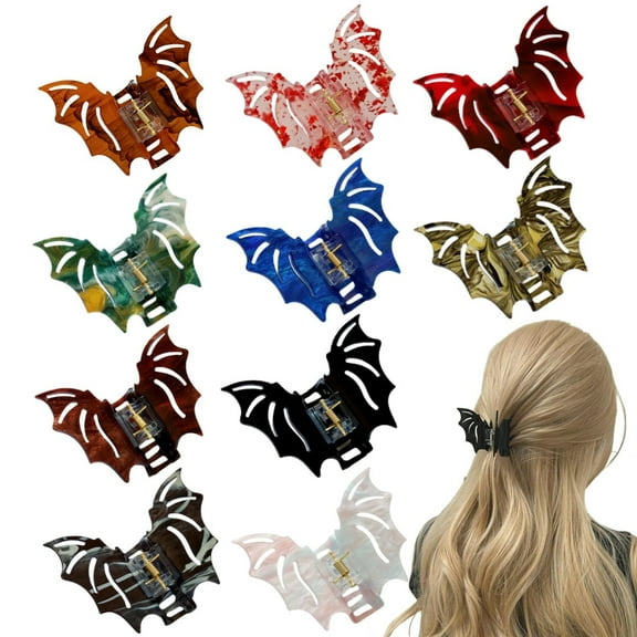 Yoyauz Halloween Hair Clip, Suitable For Thick And Thin Hair, Pumpkin Ghost Bat Design Hairstyle Accessories, Halloween Party Gift