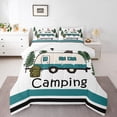 thumbnail image 2 of Erosebridal Camper Bedding Full Comforter Set, Cartoon RV Car Down Comforter, Happy Camping Decor, Reversible 3 Pieces, 2 of 7