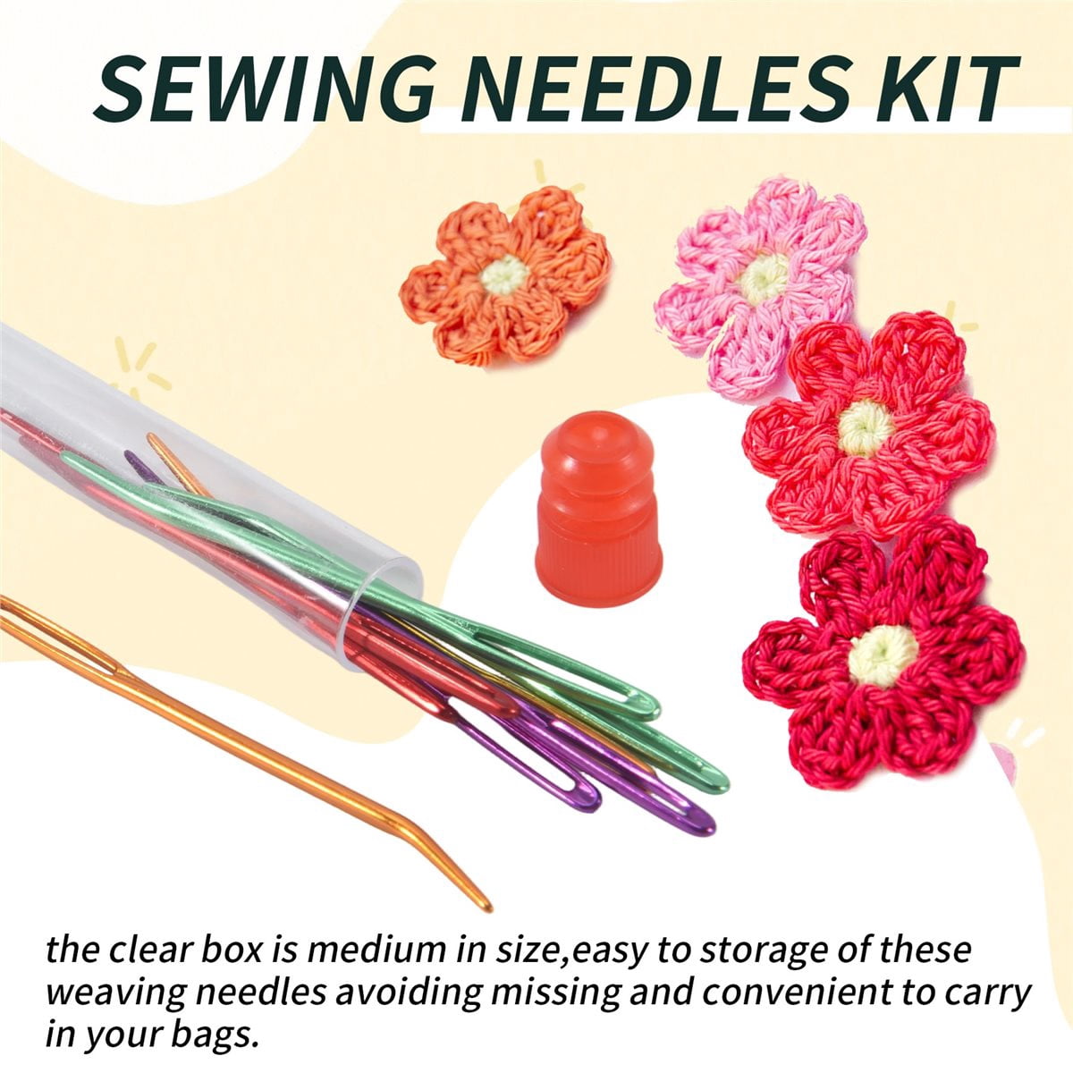 8PCS Yarn Needle,Weaving Needle Tapestry Bent Needles for Crochet Large Eye Darning Knitting