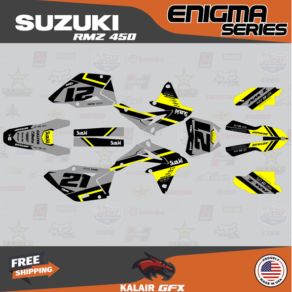 Kalair GFX Graphics Kit for Suzuki RMZ450 (2008-2017) Enigma Series