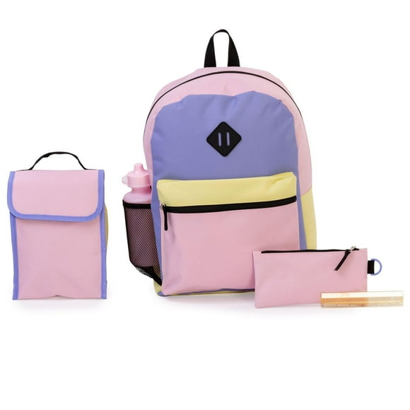 Jetstream 5-Piece Backpack Set: Kids Backpack & Lunch Bag, Pencil Case, Ruler & Water Bottle