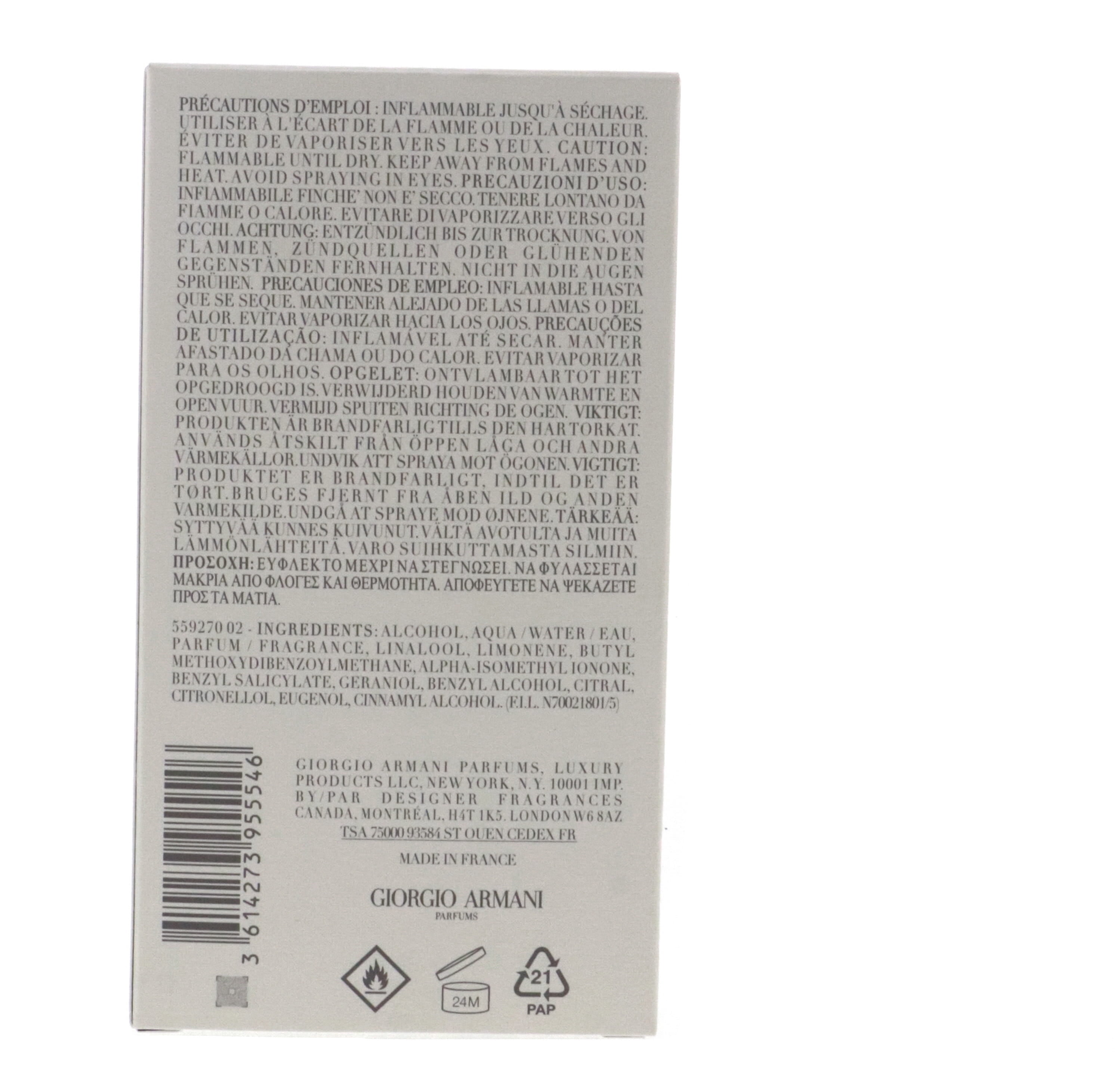 Armani Acqua di Gio 3.4oz EDT Spray (M)