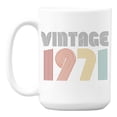 thumbnail image 1 of Vintage 1971, Year of Birth or Birthday White Ceramic Coffee & Tea Mug (15oz), 1 of 6