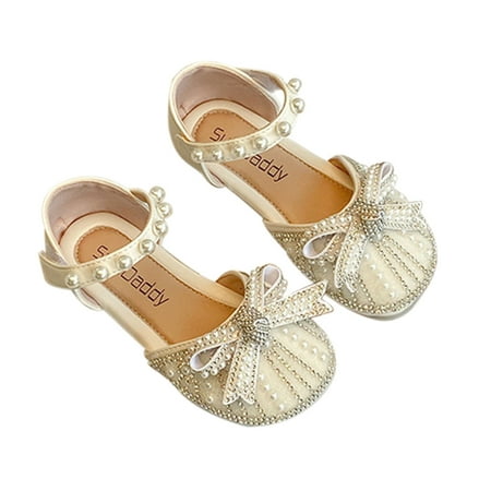 

Hawee Girls Victorian Thin Ribbon Closed Toes Dress Shoes Sandals JW275 Size 6-13.5
