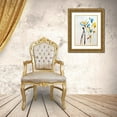thumbnail image 3 of Johannesson, Karin 12x14 Gold Ornate Wood Framed with Double Matting Museum Art Print Titled - Blue Flowers II, 3 of 4