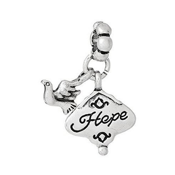 Hope charm for European Snake Chain Charm Bracelet