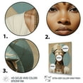 thumbnail image 3 of Designart "African Beauty Blue and Beige Portrait" Fashion Framed Wall Art - Glam Brown Woman African Hallway Framed Wall Art Decor, 3 of 6