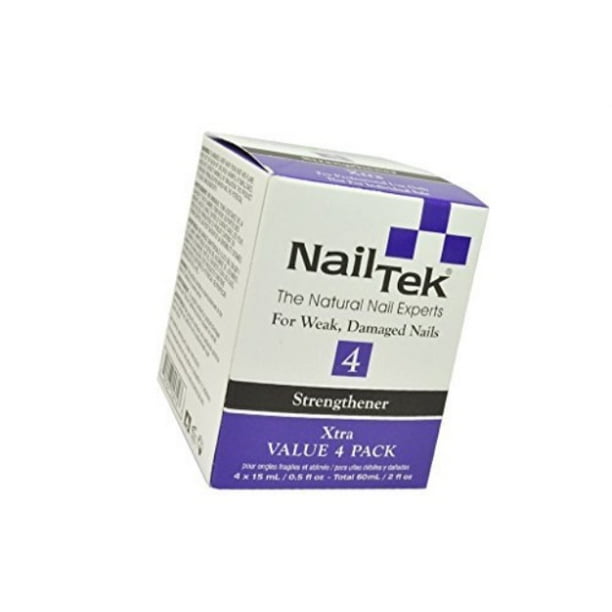 Pro pack nail tek xtra 4 for weak and damaged nails, resistant nails pro pack nail tek xtra 4 for weak and damaged nails, resistant nails