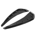 thumbnail image 2 of Pair Side Fender Vent Cover Trim PU Rubber Glossy Black Universal Car Exterior Decor, 2 of 5