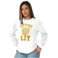 thumbnail image 3 of Hanukkah Menorah Let's Get Lit Long Sleeve TShirt Men Women Brisco Brands M, 3 of 5