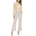 thumbnail image 3 of MODA NOVA Juniors Collarless Work Office Business Casual Cropped Blazer, 3 of 7
