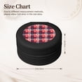 thumbnail image 2 of Yiaed Heart Plaid Print Travel Jewelry Case Bridesmaid Gift Boxes Jewelry Travel Organizer Small Round Jewelry Box Mini Storage-Black, 2 of 7